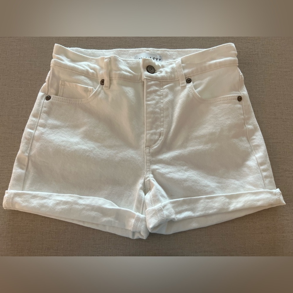 LOFT White Jean Shorts for Women. Like new, worn just one time.